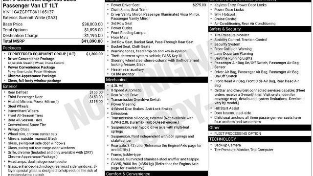 2019 Chevrolet Express LT 3500