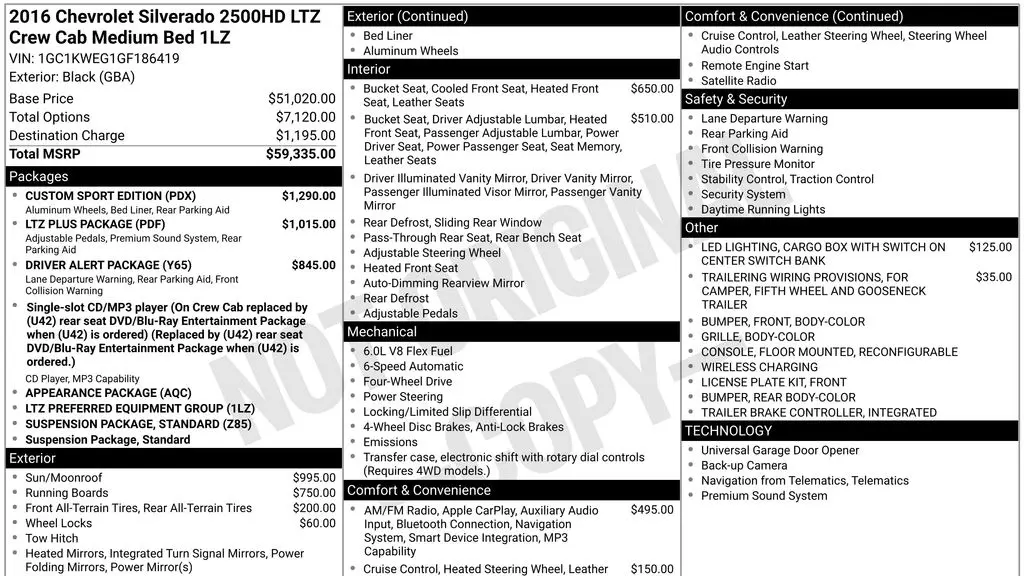 2016 Chevrolet Silverado 2500HD LTZ