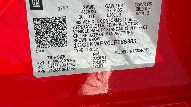 2018 Chevrolet Silverado 2500HD LTZ