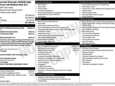 2025 Chevrolet Silverado 2500HD 4X4 High Country 4DR Crew Cab SB