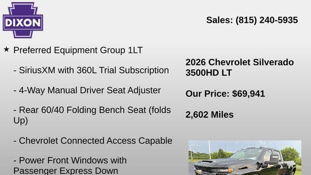 2026 Chevrolet Silverado 3500HD LT