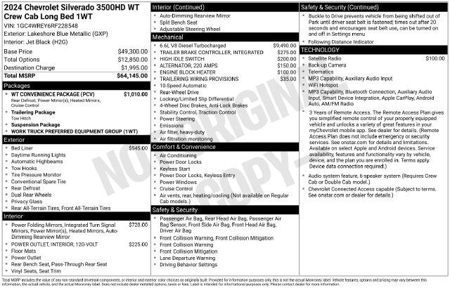 2024 Chevrolet Silverado Hd - $50,957