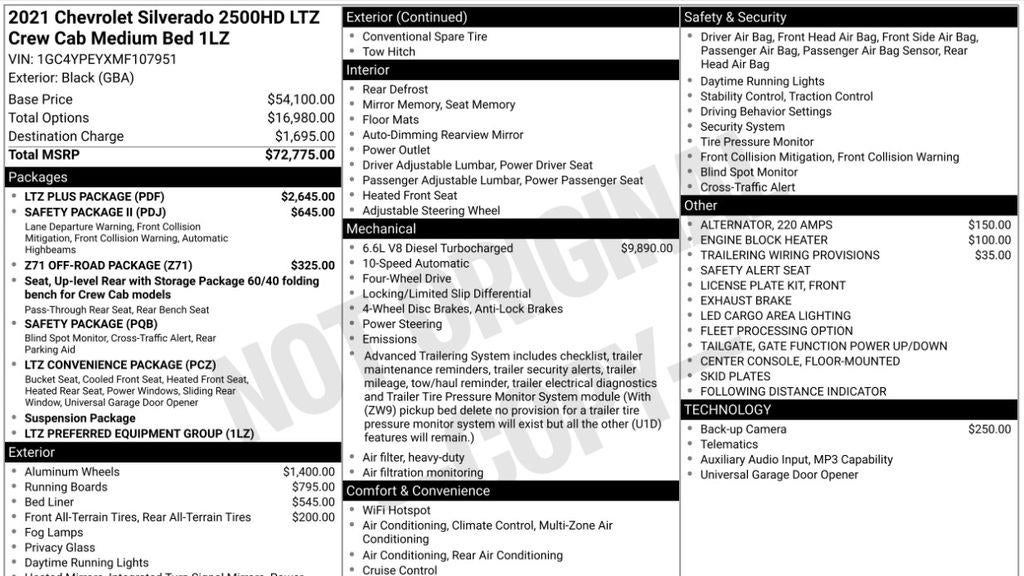2021 Chevrolet Silverado 2500HD LTZ