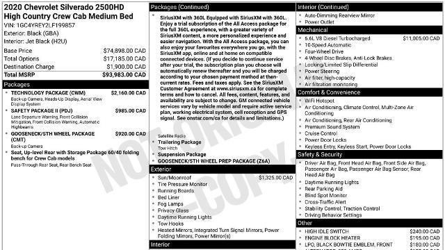 2020 Chevrolet Silverado 2500HD High Country