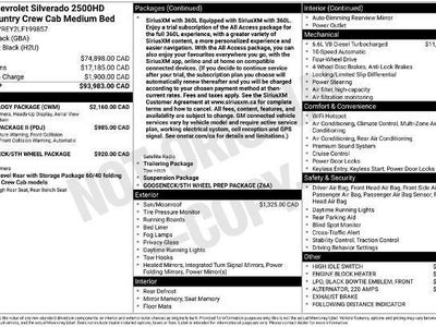 2020 Chevrolet Silverado 2500HD 4X4 High Country 4DR Crew Cab SB