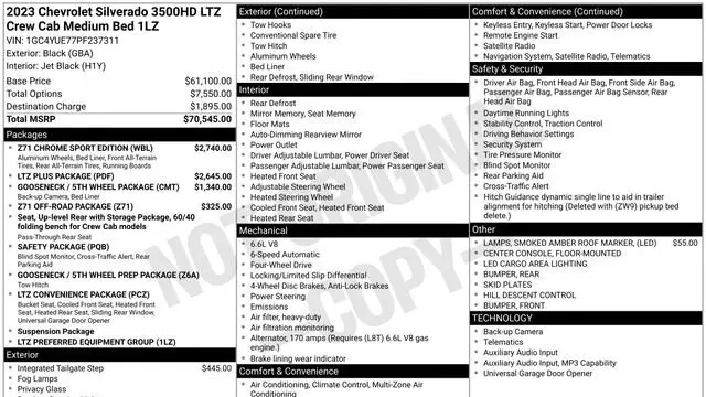 2023 Chevrolet Silverado 3500HD LTZ