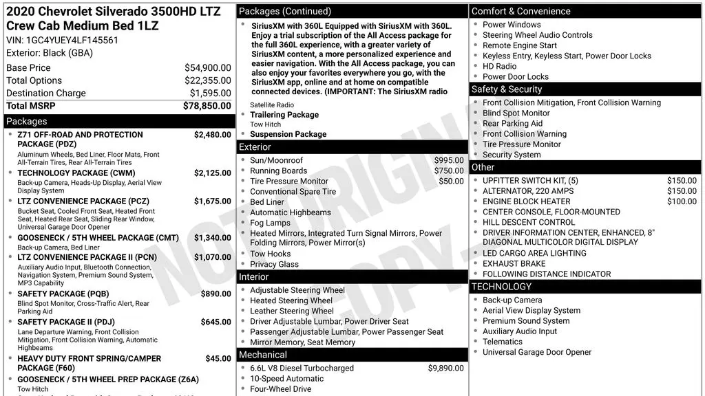 2020 Chevrolet Silverado 3500HD LTZ