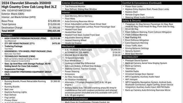 2024 Chevrolet Silverado 3500HD High Country