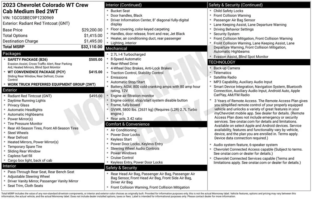 2023 Chevrolet Colorado - $22,500