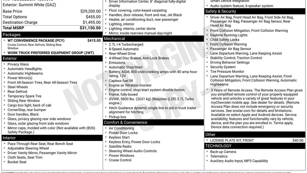 2023 Chevrolet Colorado Work Truck