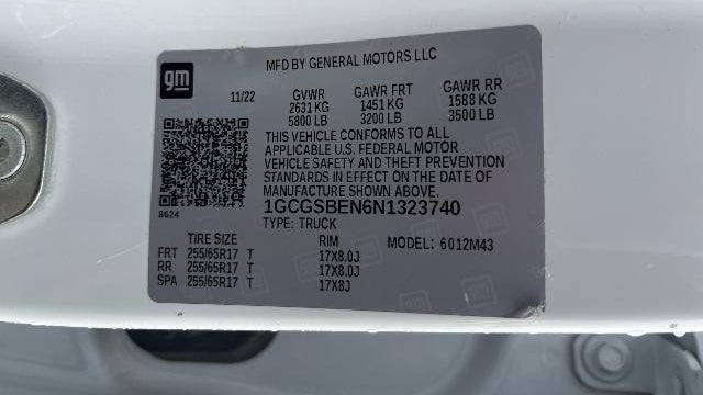 2022 Chevrolet Colorado Work Truck