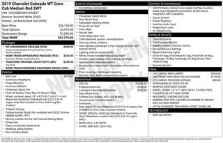 2019 Chevrolet Colorado with Summit White Exterior