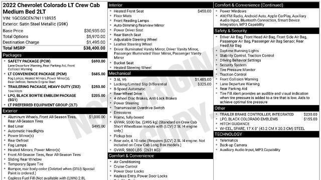 2022 Chevrolet Colorado LT