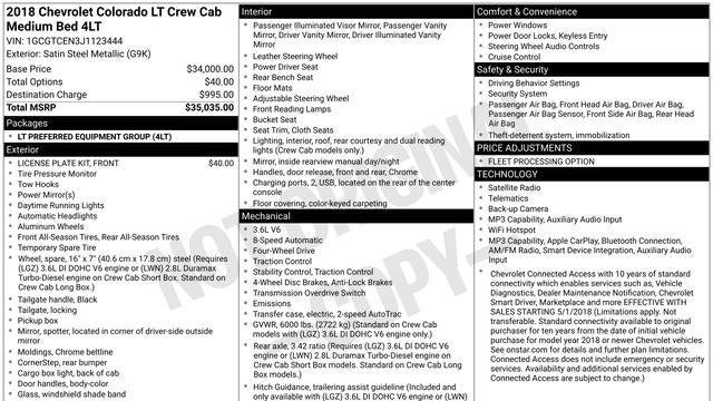2018 Chevrolet Colorado LT