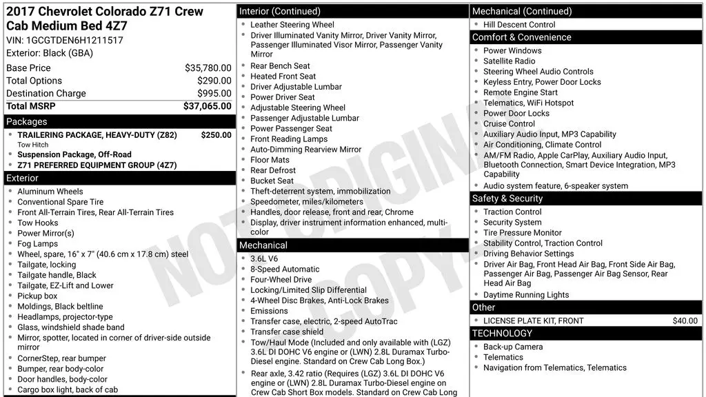 2017 Chevrolet Colorado Z71