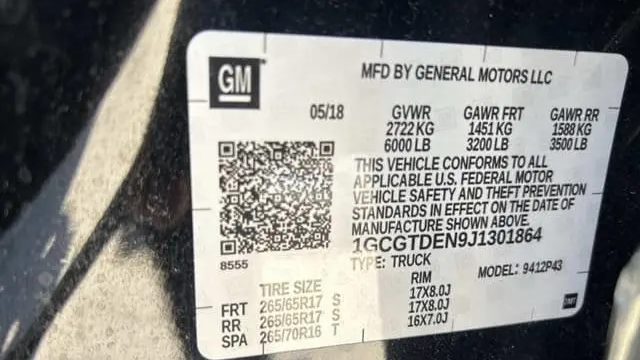 2018 Chevrolet Colorado Z71