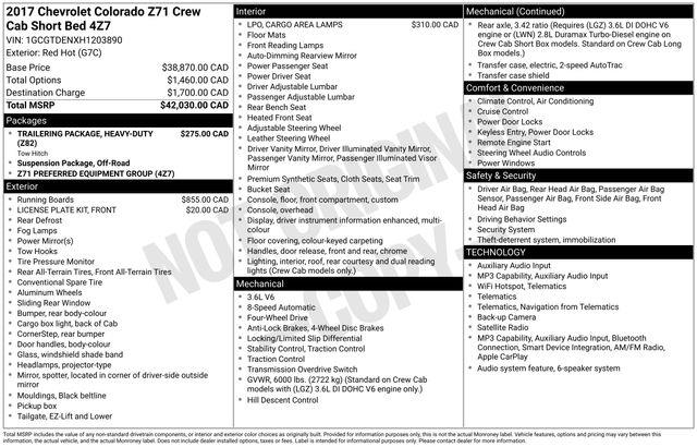 2017 Chevrolet Colorado - $22,230