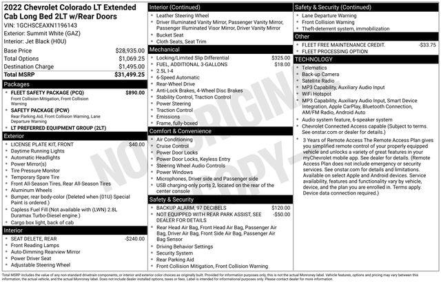 2022 Chevrolet Colorado - $20,792