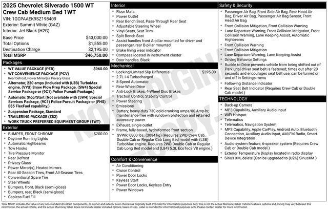 2025 Chevrolet Silverado - $39,895