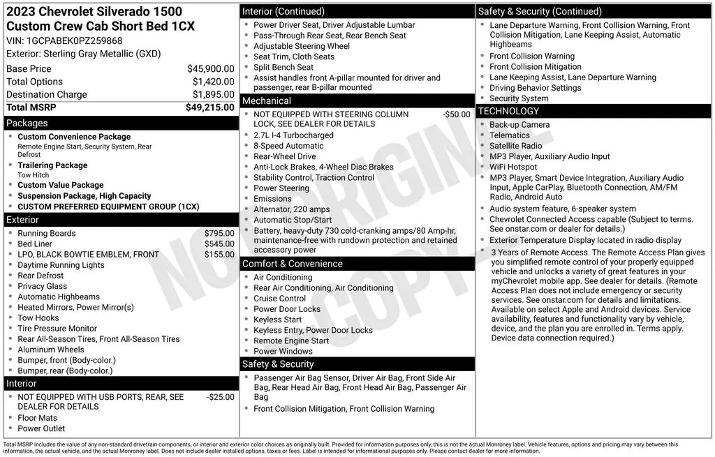 2023 Chevrolet Silverado - $26,000