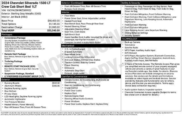 2024 Chevrolet Silverado 1500 LT — photo 1 of 24