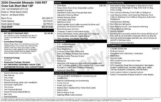 2026 Chevrolet Silverado - $43,500