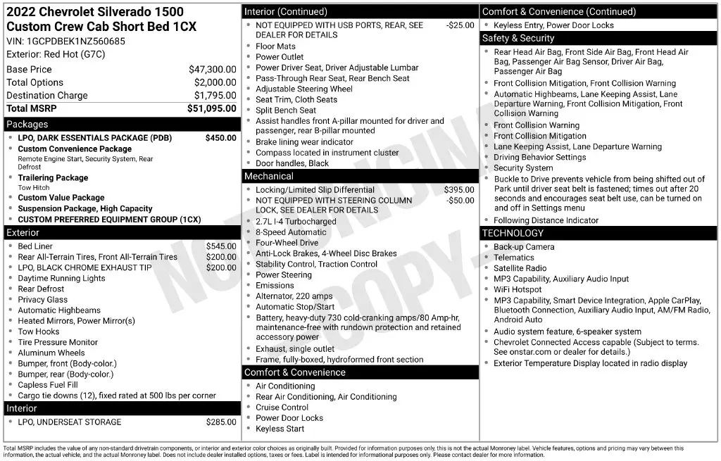 2022 Chevrolet Silverado - $28,798