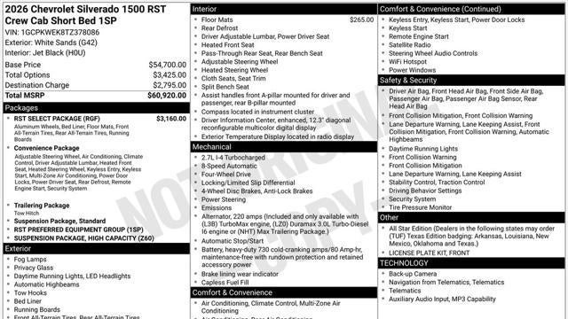 2026 Chevrolet Silverado 1500 RST