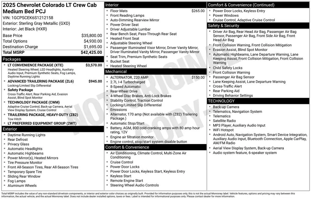 2025 Chevrolet Colorado - $33,300
