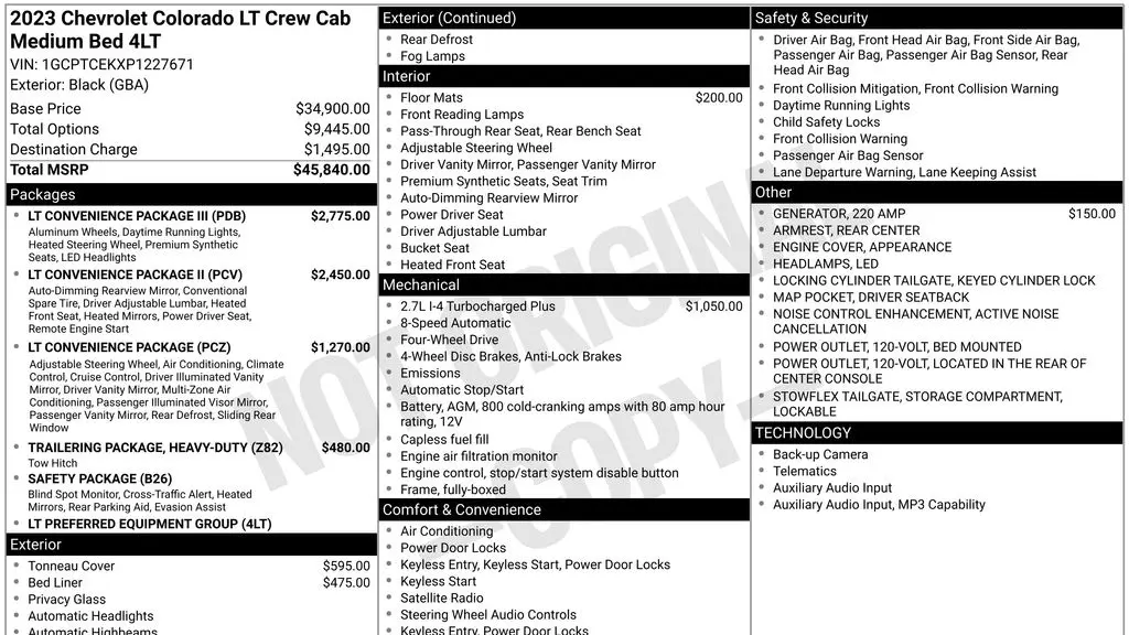 Preowned 2023 Chevrolet Colorado LT for Sale