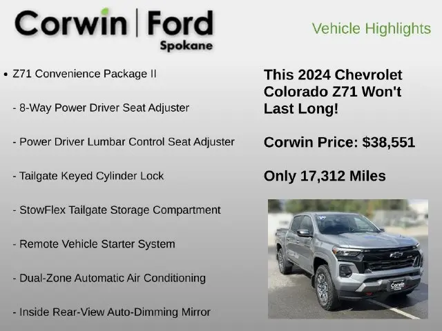 2024 Chevrolet Colorado - $38,551