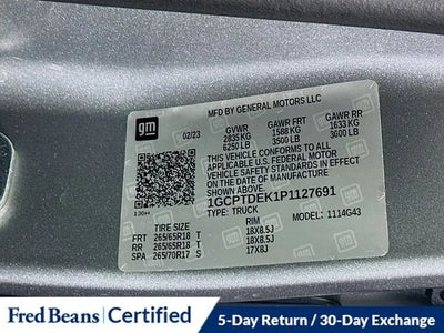 2023 Chevrolet Colorado 4X4 Z71 4DR Crew Cab 5 FT. SB