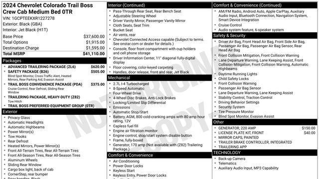 2024 Chevrolet Colorado Trail Boss
