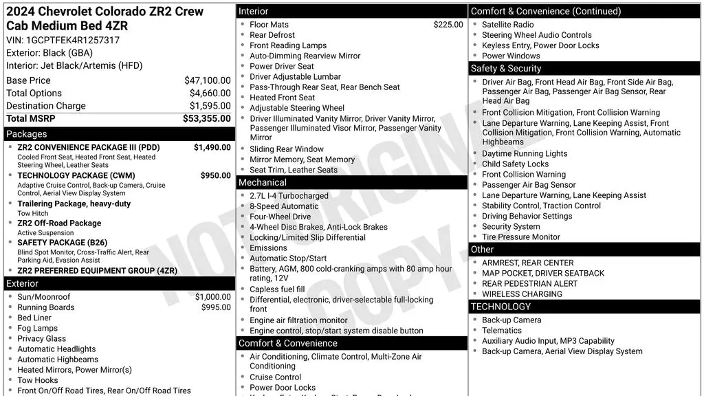 2024 Chevrolet Colorado ZR2