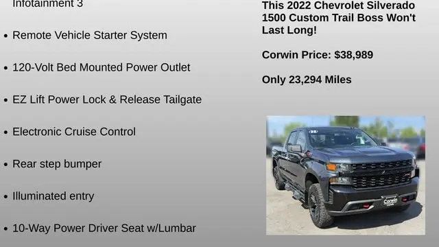 2022 Chevrolet Silverado 1500 Limited Custom Trail Boss