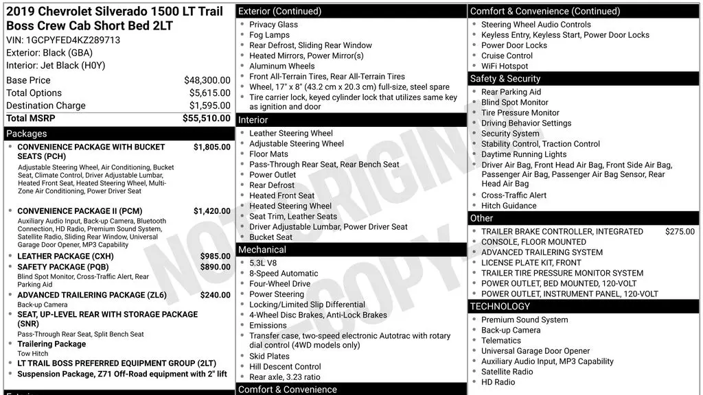 2019 Chevrolet Silverado 1500 LT Trail Boss