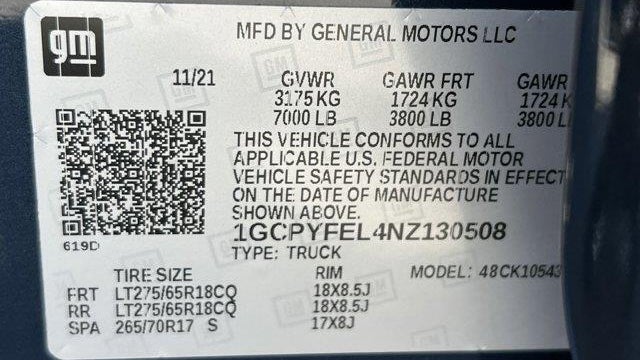2022 Chevrolet Silverado 1500 Limited LT Trail Boss