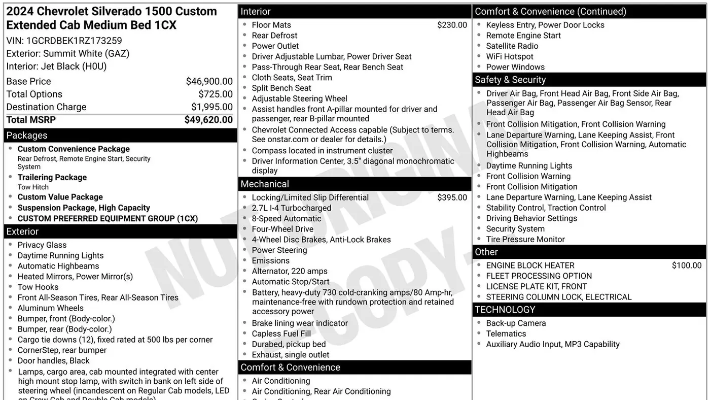 2024 Chevrolet Silverado 1500 Custom