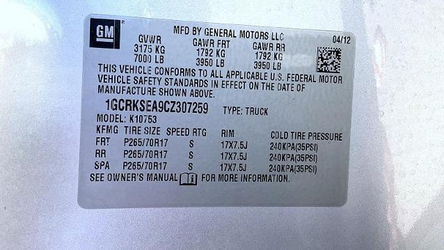 2012 Chevrolet Silverado 1500 LT