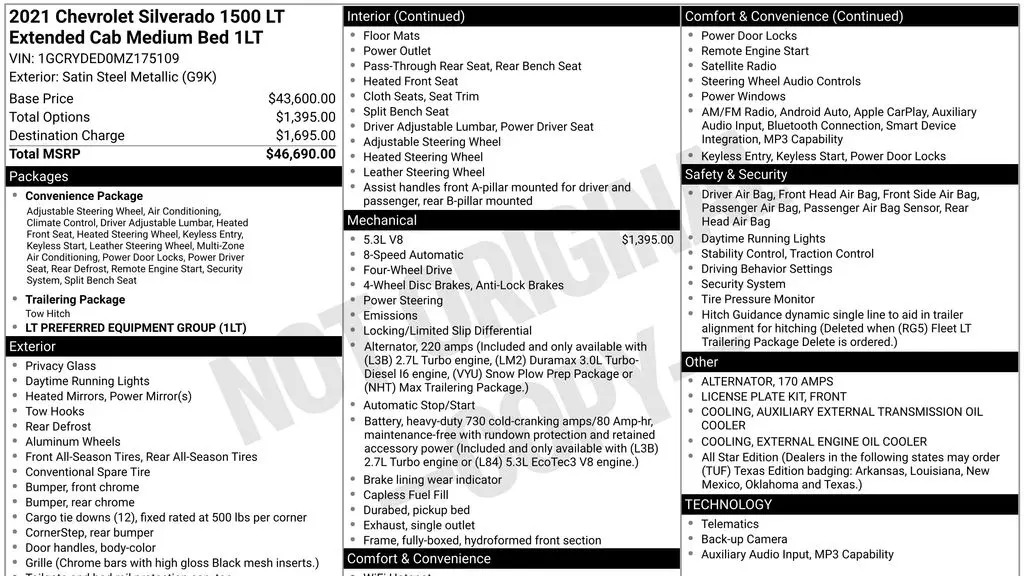2021 Chevrolet Silverado 1500 LT
