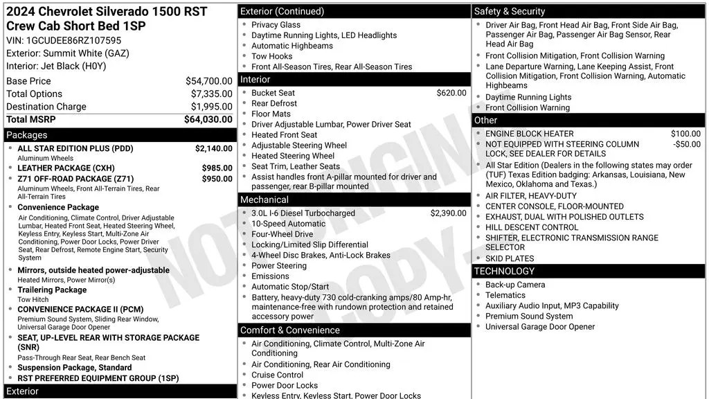 2024 Chevrolet Silverado 1500 RST
