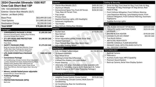 2024 Chevrolet Silverado 1500 RST