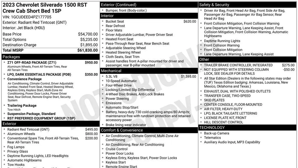2023 Chevrolet Silverado 1500 RST