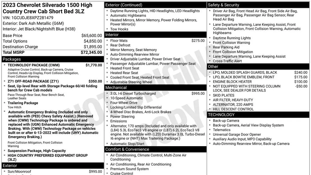 2023 Chevrolet Silverado 1500 High Country