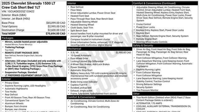 2025 Chevrolet Silverado 1500 LT