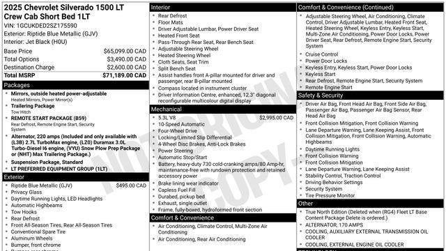 2025 Chevrolet Silverado 1500 LT