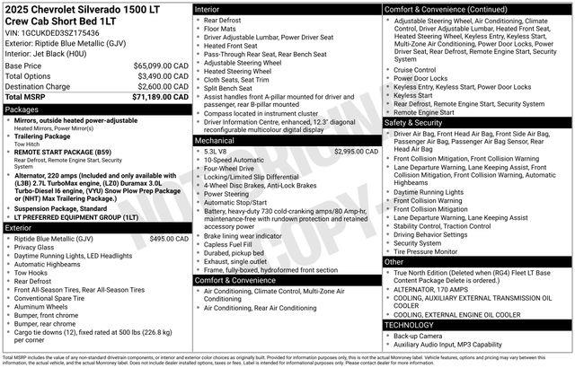 2025 Chevrolet Silverado - $42,995
