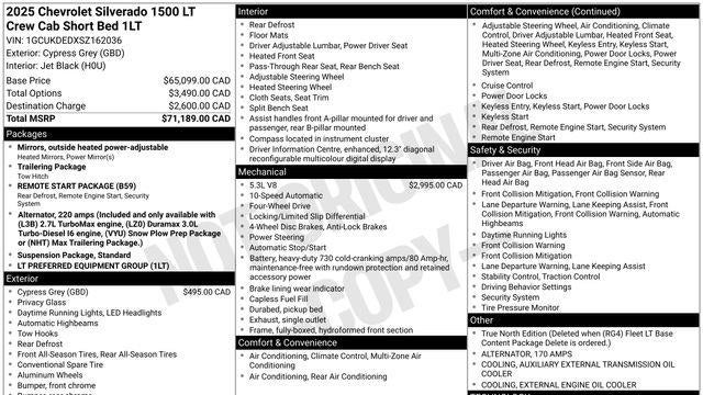 2025 Chevrolet Silverado 1500 LT