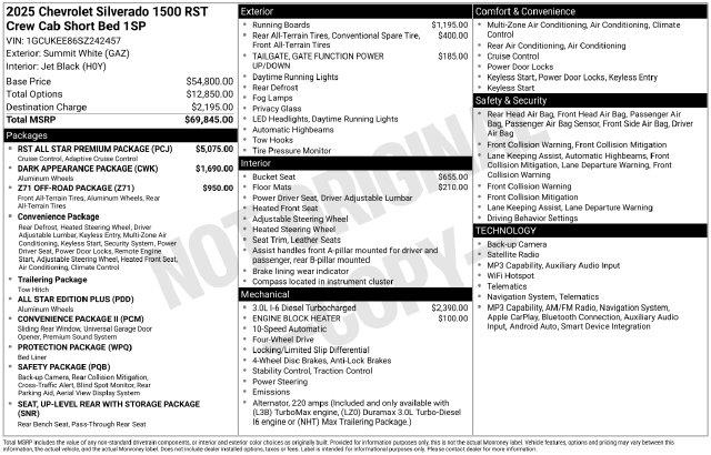 2025 Chevrolet Silverado - $43,793