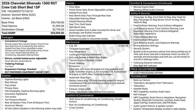 2026 Chevrolet Silverado 1500 RST